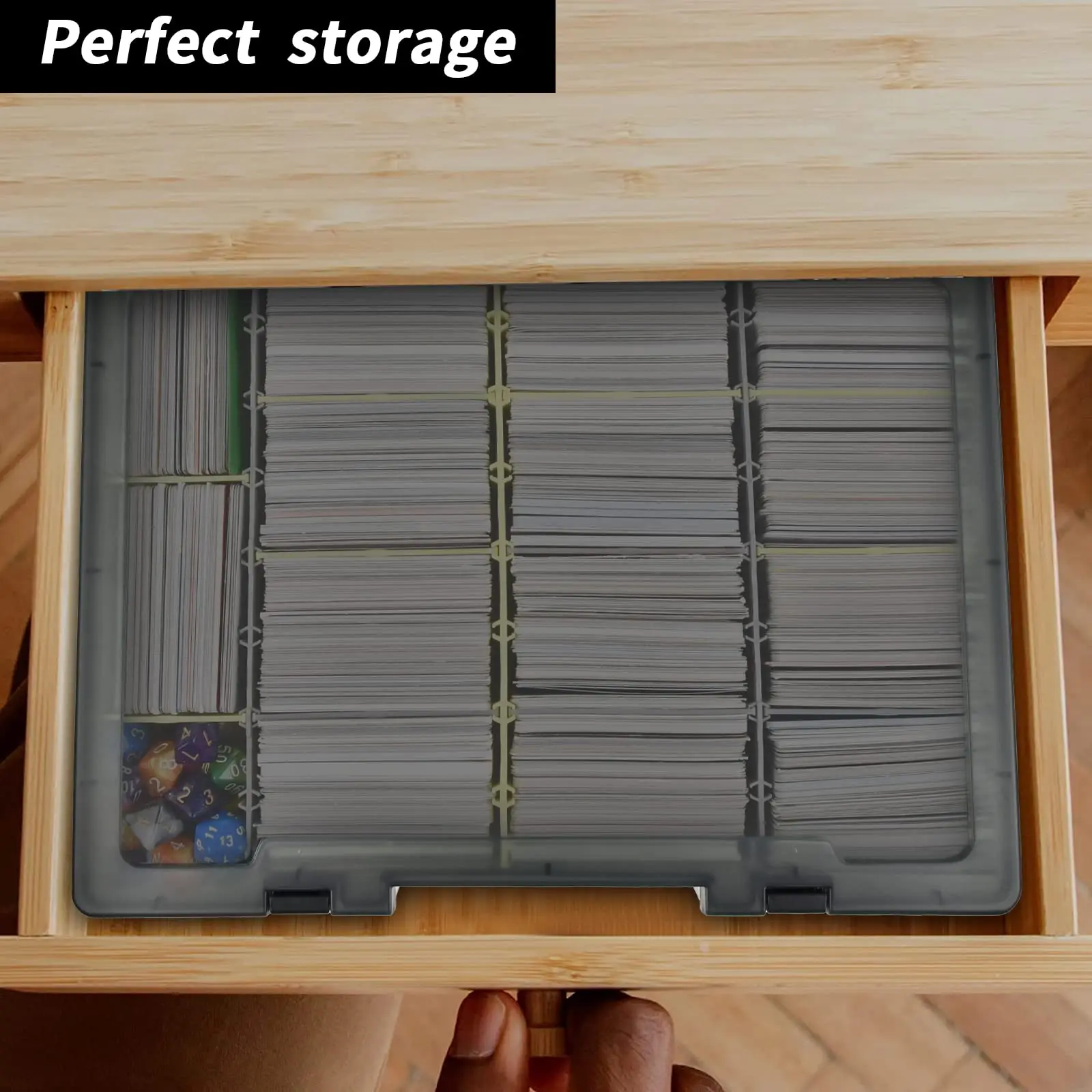 Trading Card Storage Box, 2300+ Playing Card Case Holder Organizer Compatible with PM TCG/for Yugioh/for CAH/for Phase 10 - Image 6