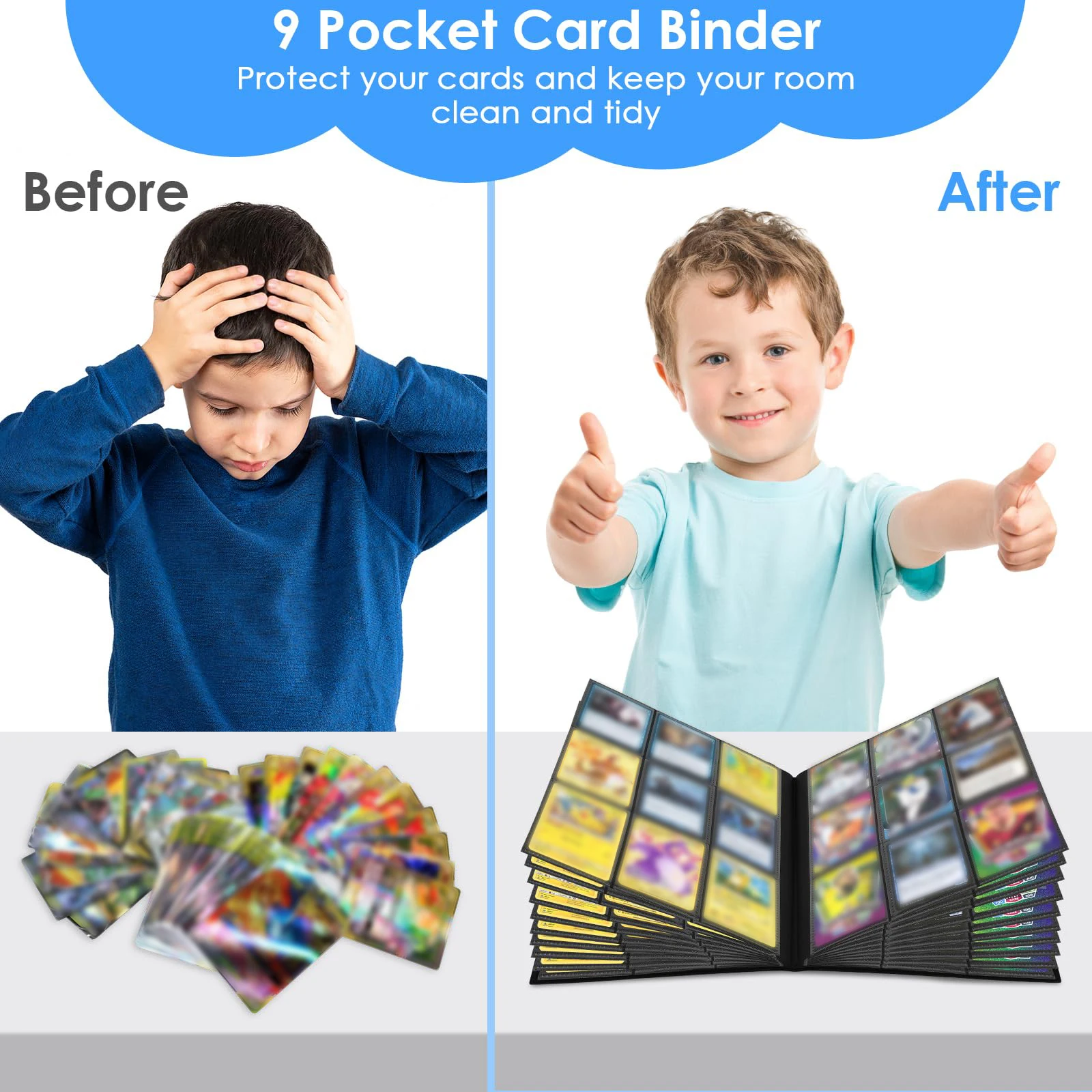 9-Pocket Card Binder (360 Cards) Protective Durable Album Storage For MTG TCG & Sports Cards Collector's Dream Notebook - Image 6