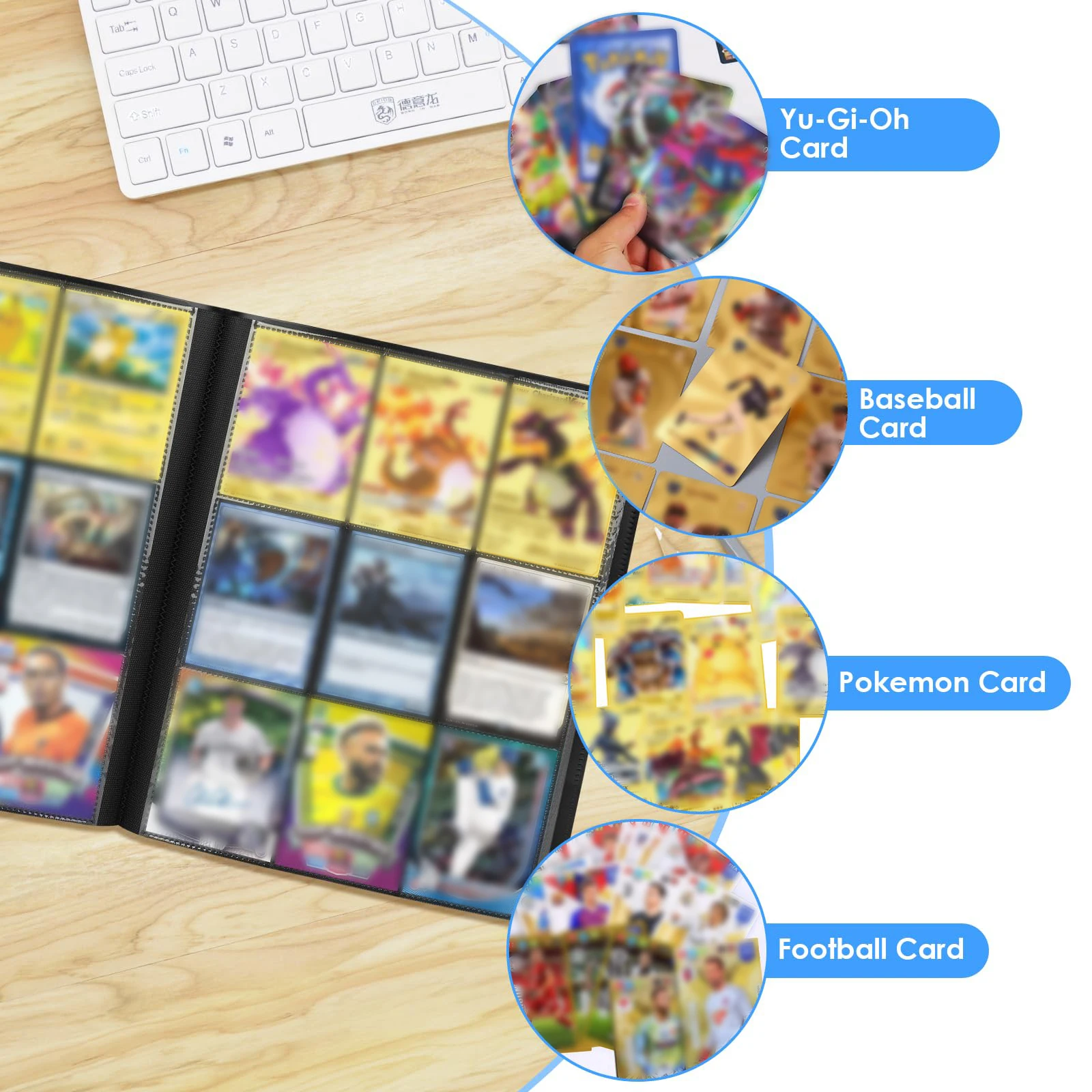 9-Pocket Card Binder (360 Cards) Protective Durable Album Storage For MTG TCG & Sports Cards Collector's Dream Notebook - Image 4