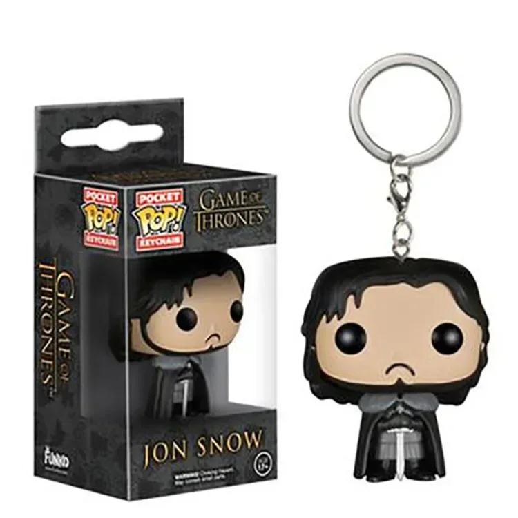 FUNKO pop Movie TV Game of Jon Snow Daenerys Davos Ghost Night King Thrones Tylion Drogon KeyChain Figure Model Collectible Toys - Image 10