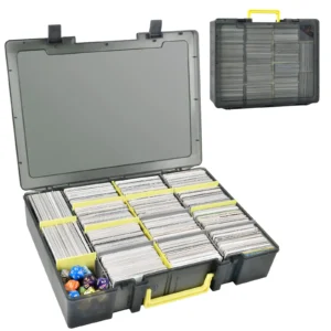 Trading Card Storage Box, 2300+ Playing Card Case Holder Organizer Compatible with PM TCG/for Yugioh/for CAH/for Phase 10