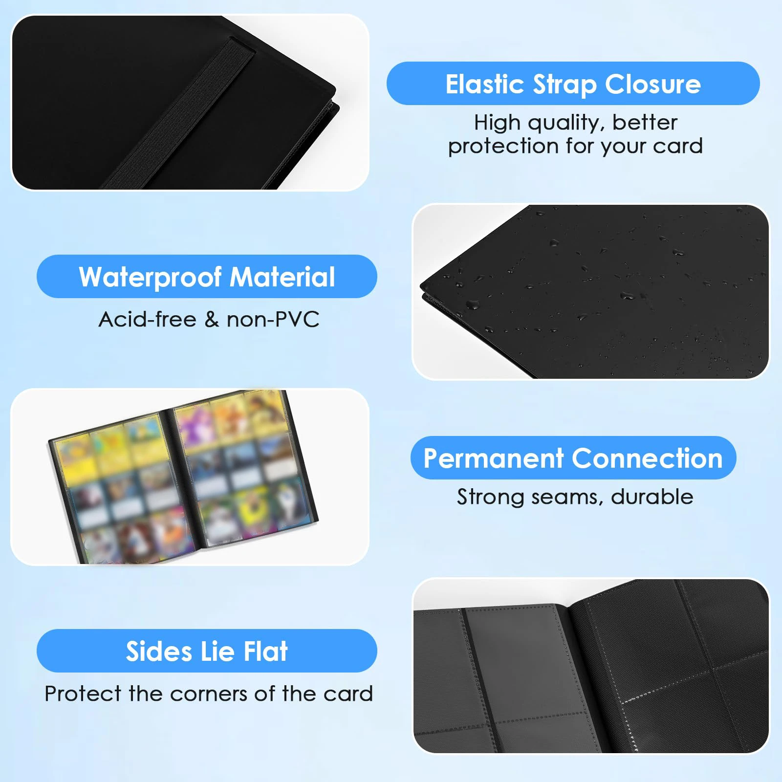 9-Pocket Card Binder (360 Cards) Protective Durable Album Storage For MTG TCG & Sports Cards Collector's Dream Notebook - Image 3