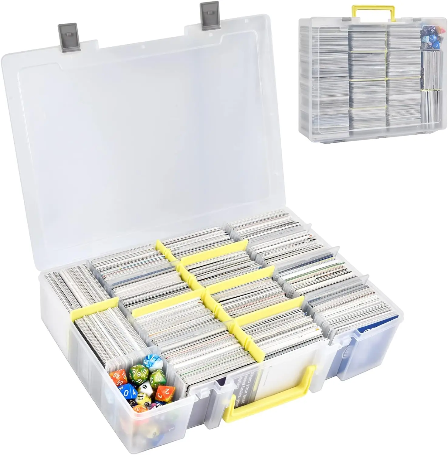Trading Card Storage Box, 2300+ Playing Card Case Holder Organizer Compatible with PM TCG/for Yugioh/for CAH/for Phase 10 - Image 7