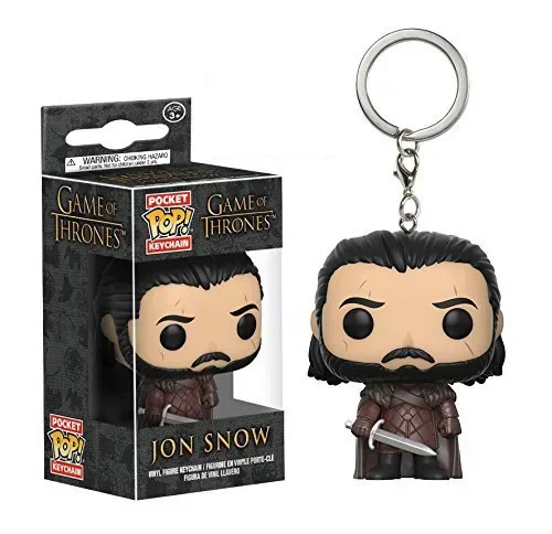 FUNKO pop Movie TV Game of Jon Snow Daenerys Davos Ghost Night King Thrones Tylion Drogon KeyChain Figure Model Collectible Toys - Image 7